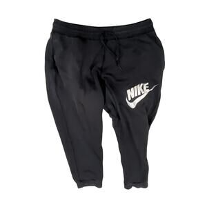 Nike Jogger Sweatpants Men Large Black Logo Athletic